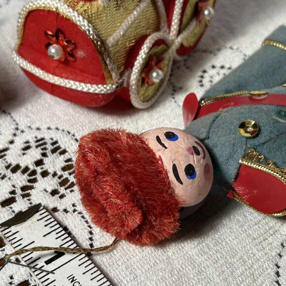 Vintage Russian felt soldier Christmas ornament plus - Picture 5 of 10